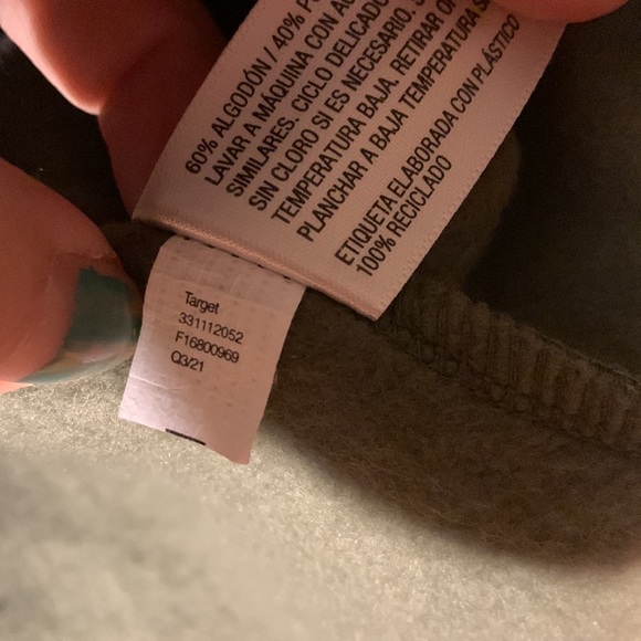 Juniors Wild Fable Green Long Sleeve Hooded Crop Top Sweatshirt Hoodie Pullover - Picture 6 of 6